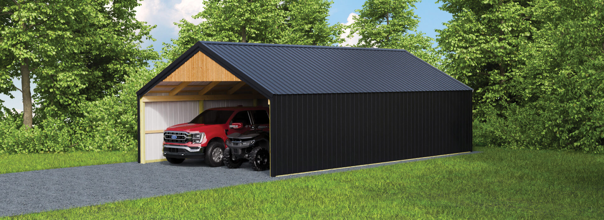 Post Frame Building Scene