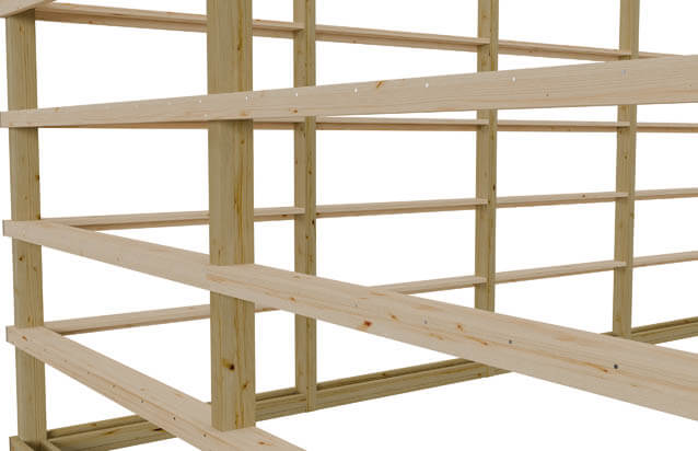 Post Frame Bookshelf