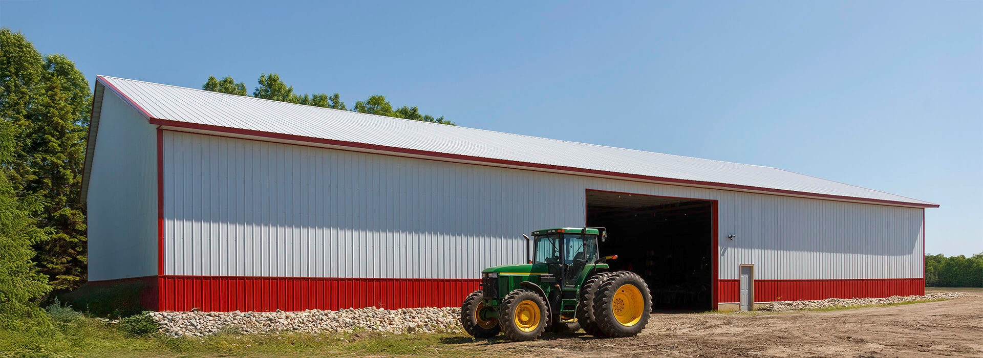 Post Frame Building Scene
