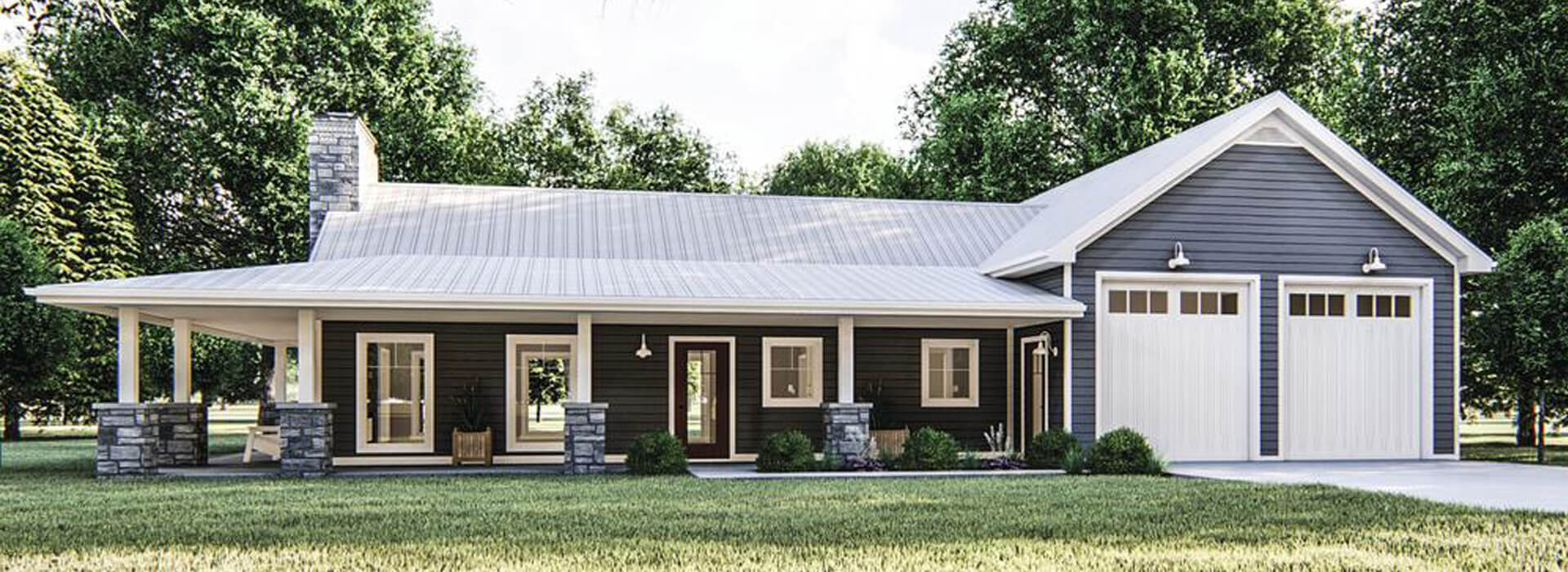 Post Frame Building Scene