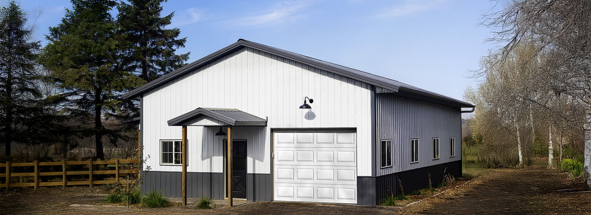 Post Frame Building Scene